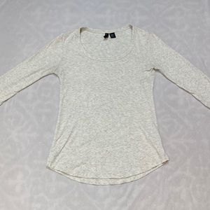 White 3/4 sleeve Top